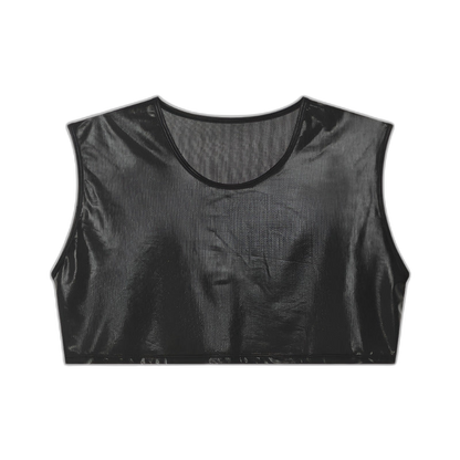 Shiny Sleeveless Crop Vest / Briefs