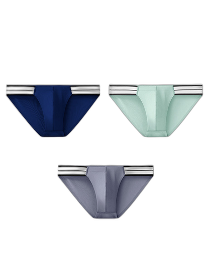 3 Pack Men’s Breathable Ice-Touch Athletic Briefs