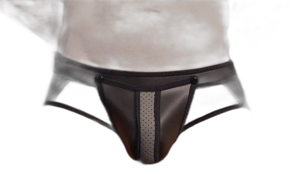 Mr S Leather Neo Air Mesh All Access Brief | Black/Grey
