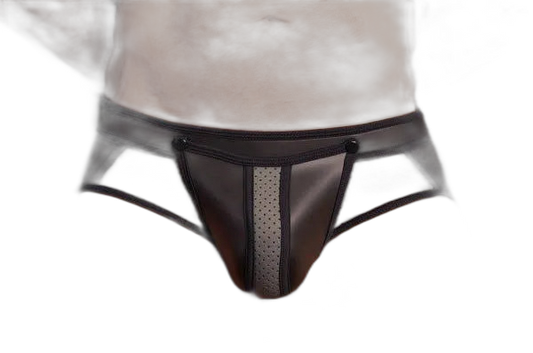 Mr S Leather Neo Air Mesh All Access Brief | Black/Grey