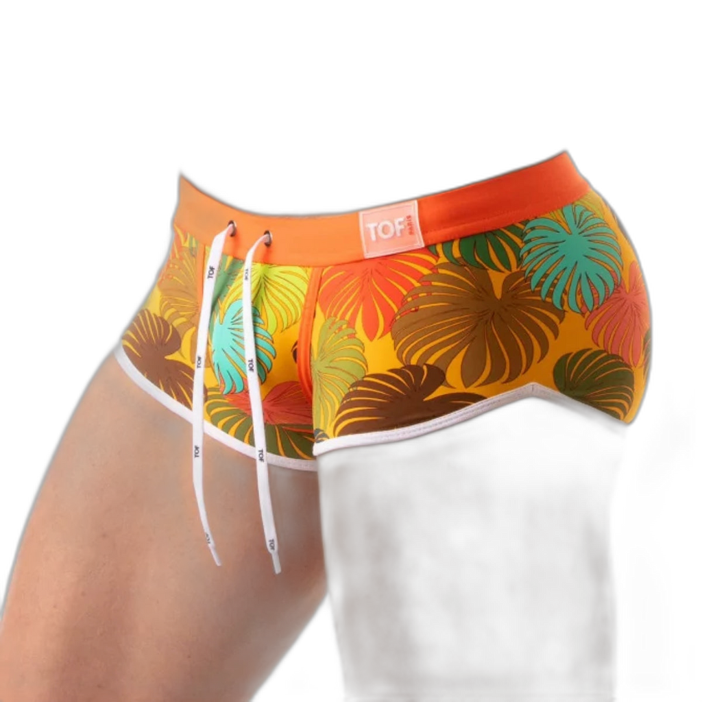 TOF Paris Floral Swim Trunks Yellow