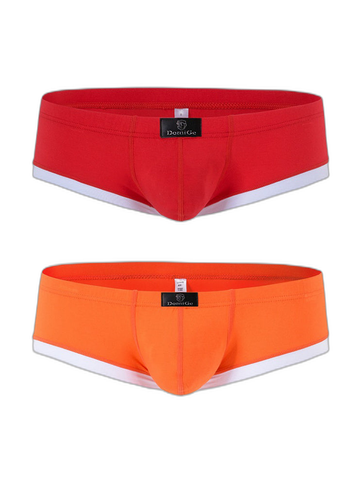 2 Pack Men's Ultra-Soft Modal Breathable Seamless Comfort Low-Rise Trunks