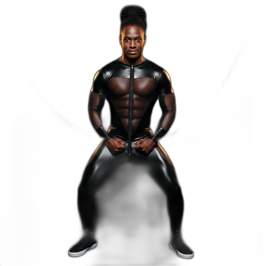 PVC Leather Mesh Kink Bodysuit