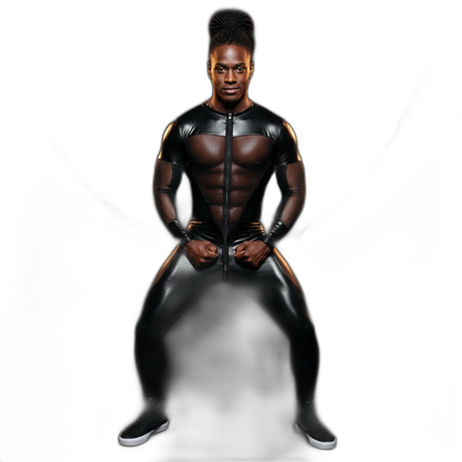 PVC Leather Mesh Kink Bodysuit