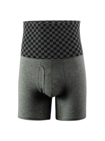 Men's Tummy Control Boxer Briefs With Functional Fly