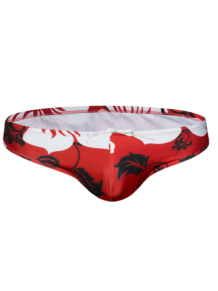 Men's Pistil Print Swimming Briefs