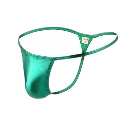 Shiny PU Leather Thong