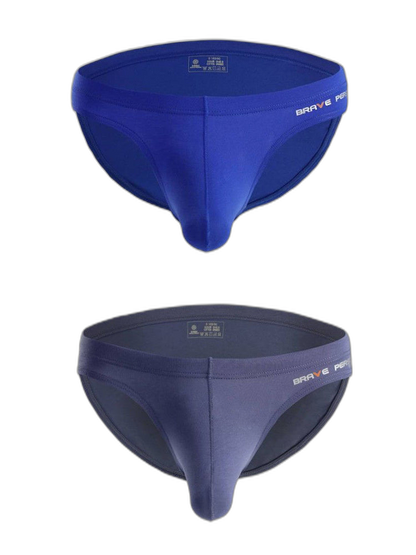 2 Pack Men's Comfortable Cotton Large Pouch Sports Bikini