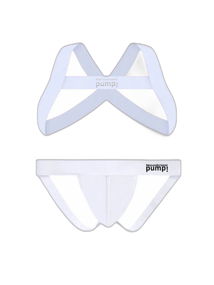 Men's Sporty Cut Anti-Chafing Stretch Fit Shoulder Strap & Underwear