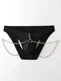 Men's Cutout-Butt Design With Chain Detail Briefs