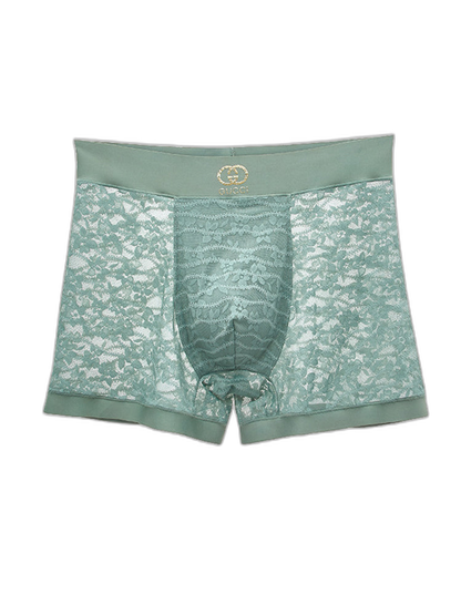 Men's Mid-Rise Sexy Seamless Lace Trunks