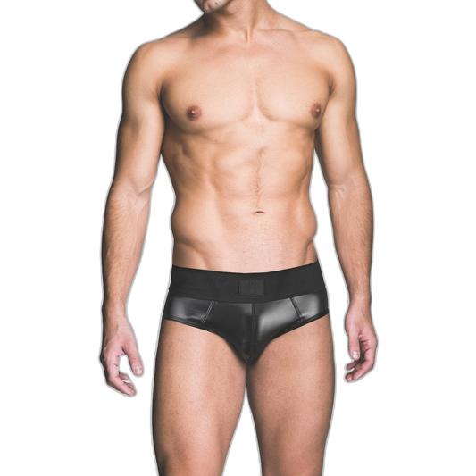 Prowler RED Wetlook Ass-less Brief Black