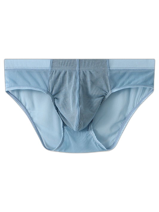 2 Pack Men’s Striped Separate Pouch Thin Briefs