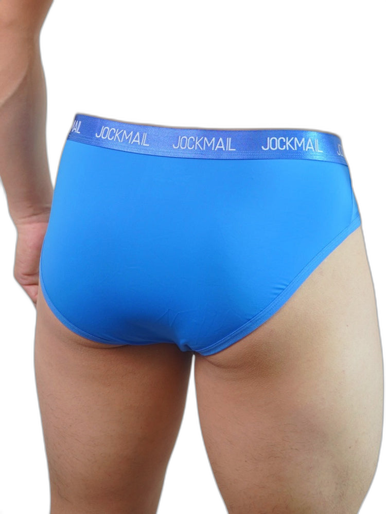 2 Pack Men's Sporty Letter Print Supportive Low-Rise Ice Silk Skin-Friendly Bikini