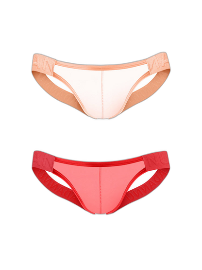 2 Pack Men's Sheer Elegance Comfy Waistband Stretch Fit Jockstrap