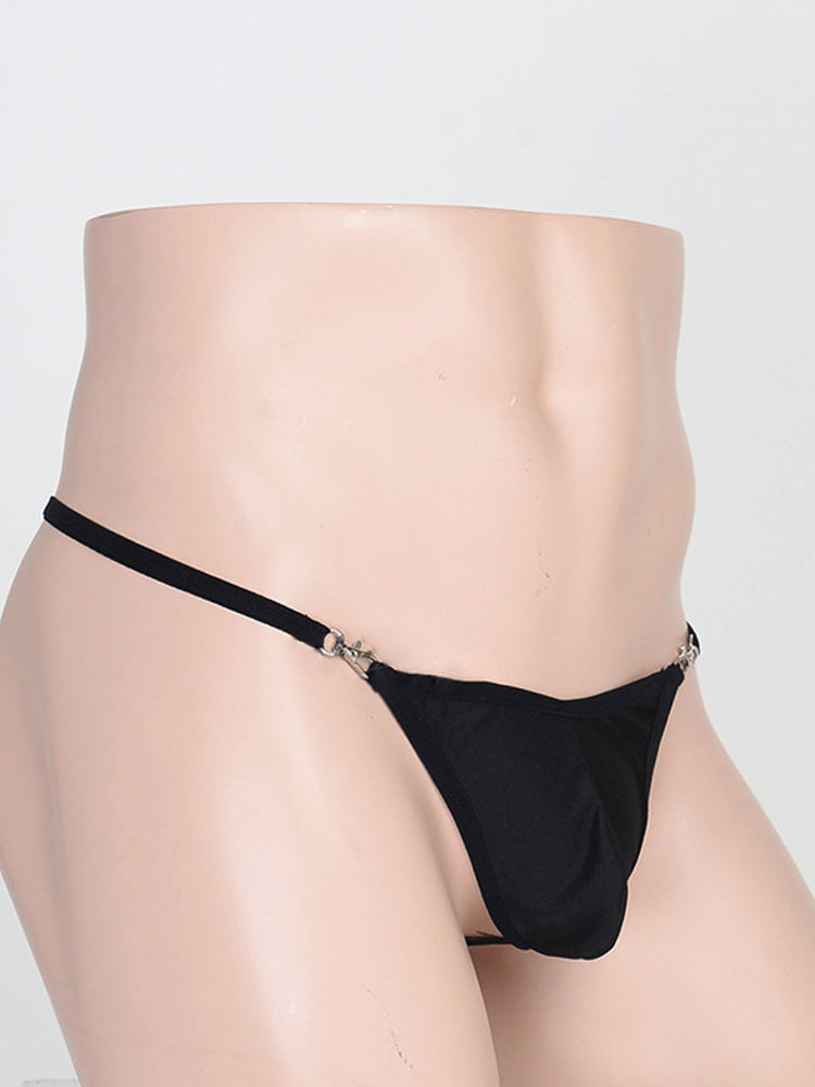 men's elastic transparent mesh sexy thongs