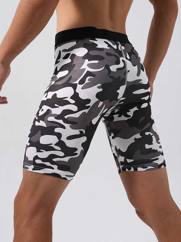 Men's Sports Tight Camouflage Shorts