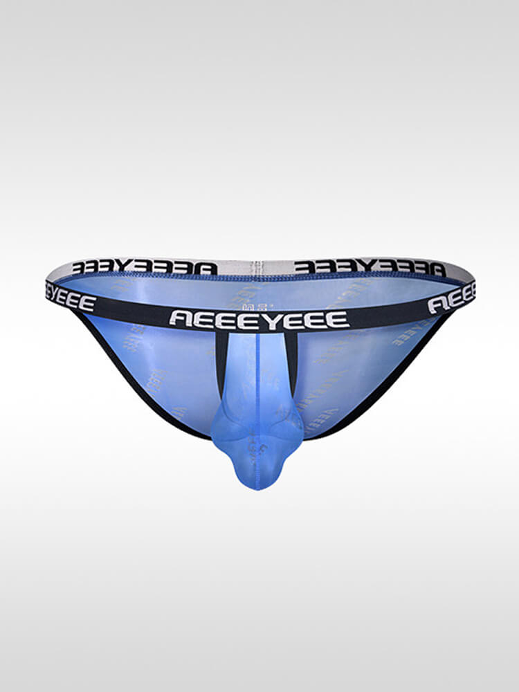 Men's Sexy High-Cut Low-Rise Transparent Briefs