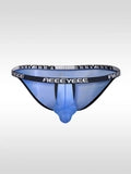 Men's Sexy High-Cut Low-Rise Transparent Briefs