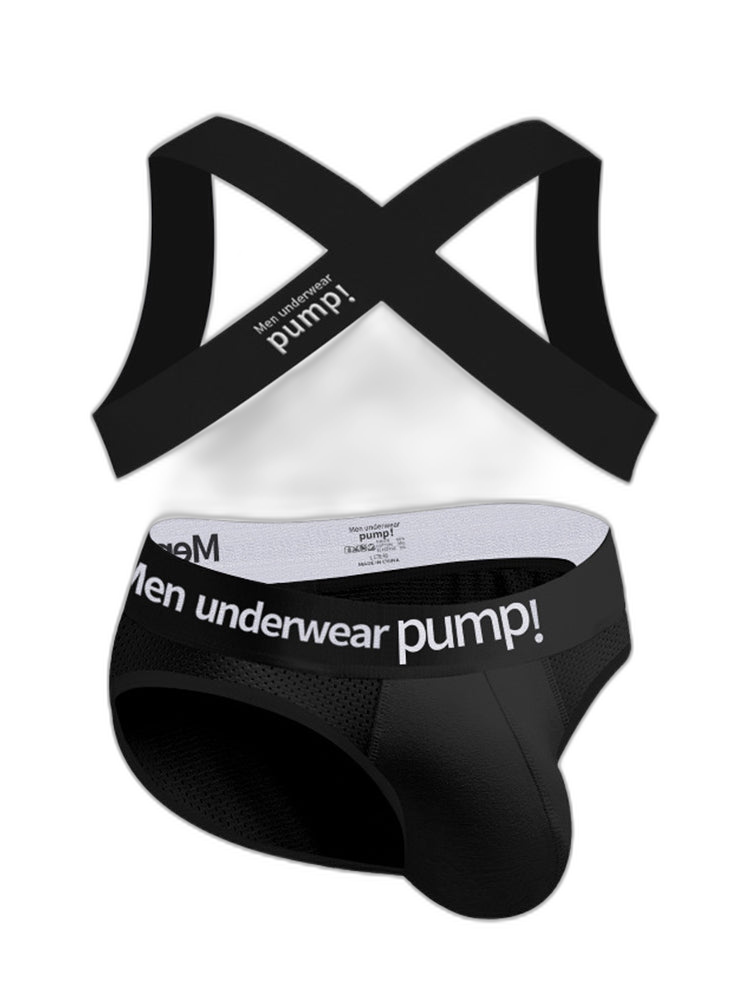 Men's Athletic High-Elasticity Compression Activewear Shoulder Strap & Underwear