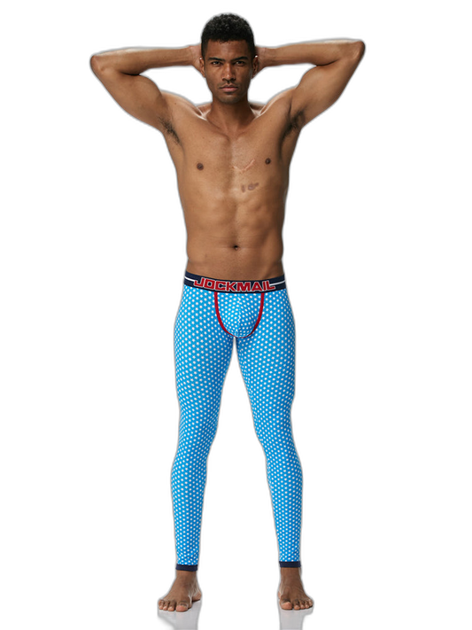 Men's Star Print Cotton Thermal Pants