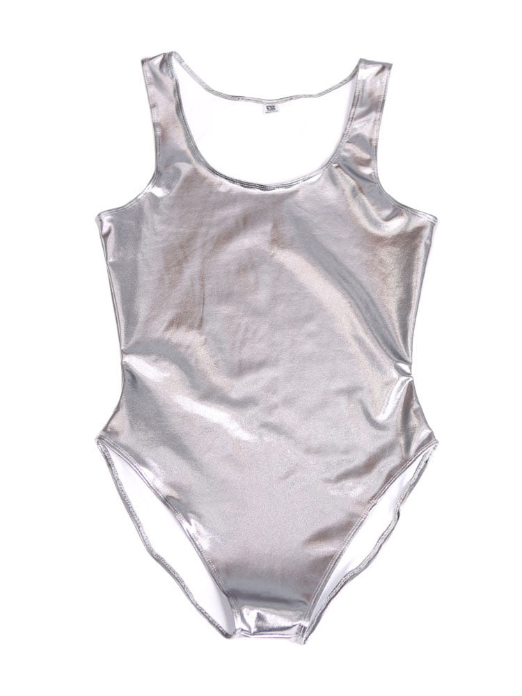 Glossy Corset One-Piece Tank Top Bodysuit