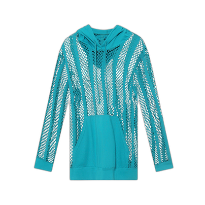 Mesh Long Sleeve Hoodie