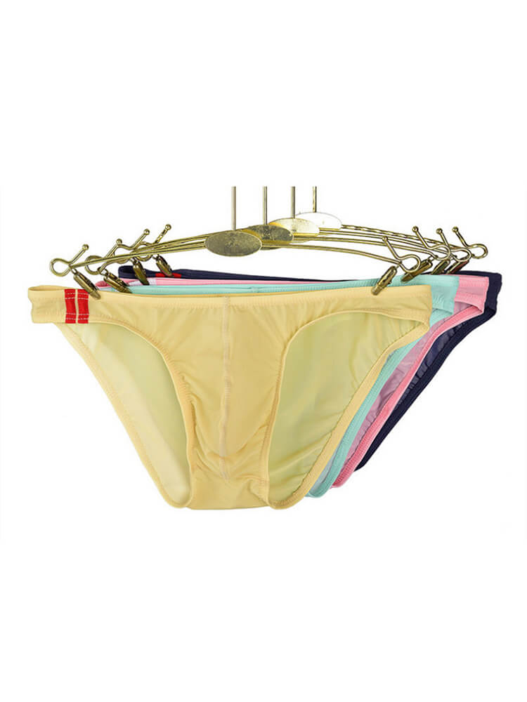 Men's Low-Rise Solid Sexy U-Convex Pouch Briefs