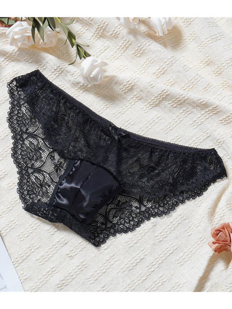 Men's French-Style Sexy Lace Bowknot Briefs