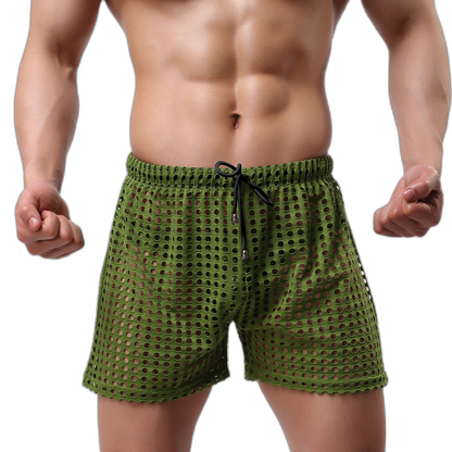 Loose Fishnet Mesh Shorts