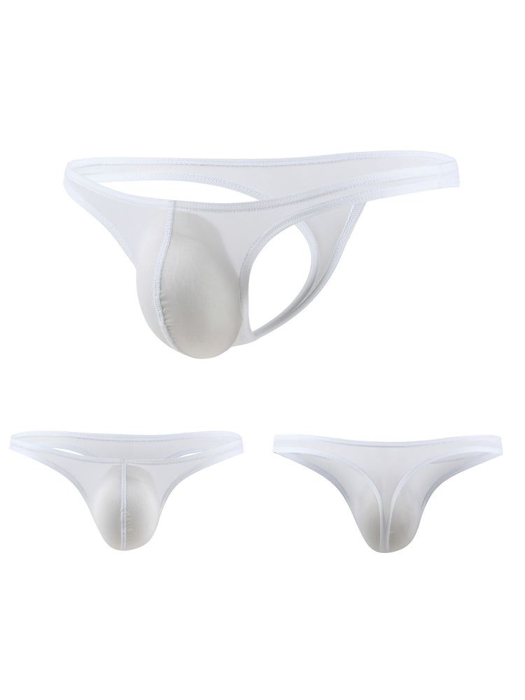 Men's Low Waisted Ice Silk Nylon Thong