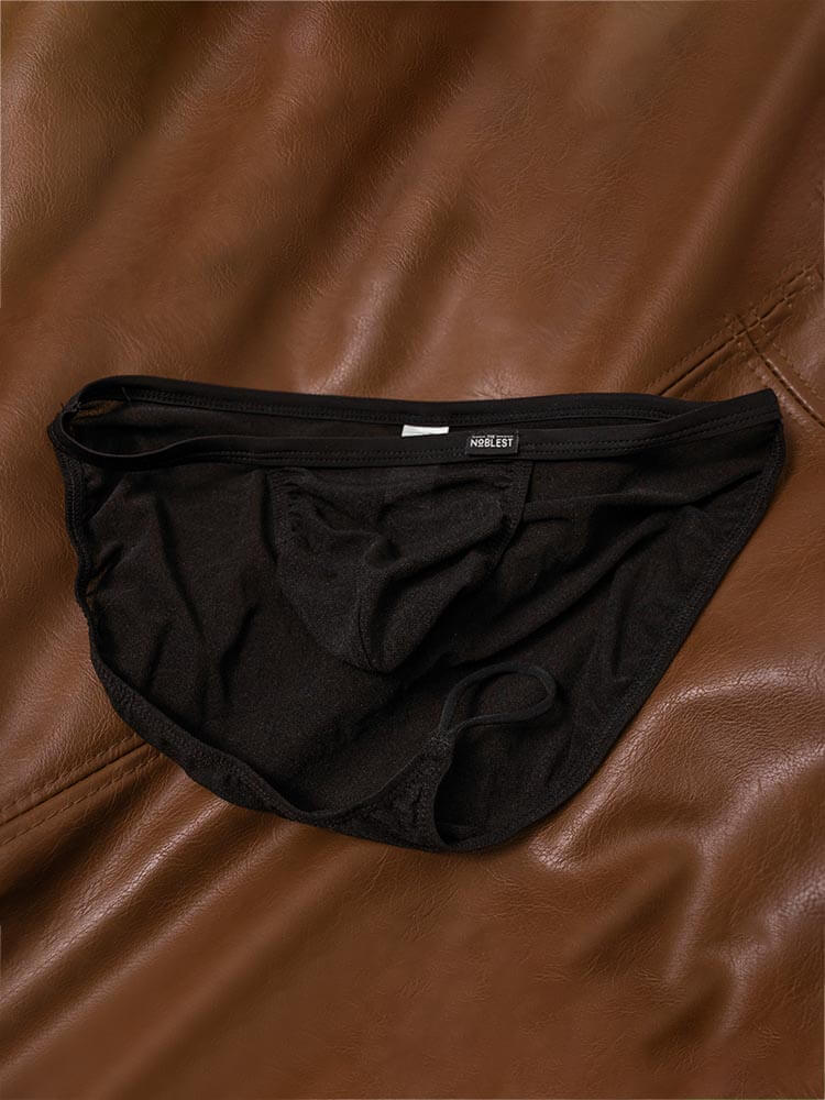 Men's Sexy No-Take off Sheer Mesh Ring Thong Briefs