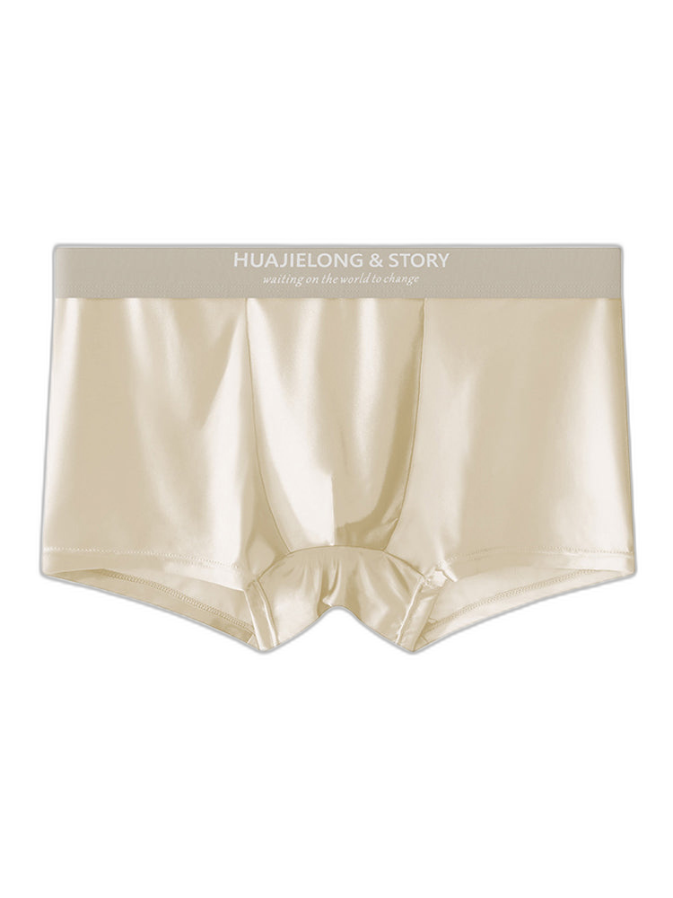 3 Pack Men's Solid-Color Breathable Trunks
