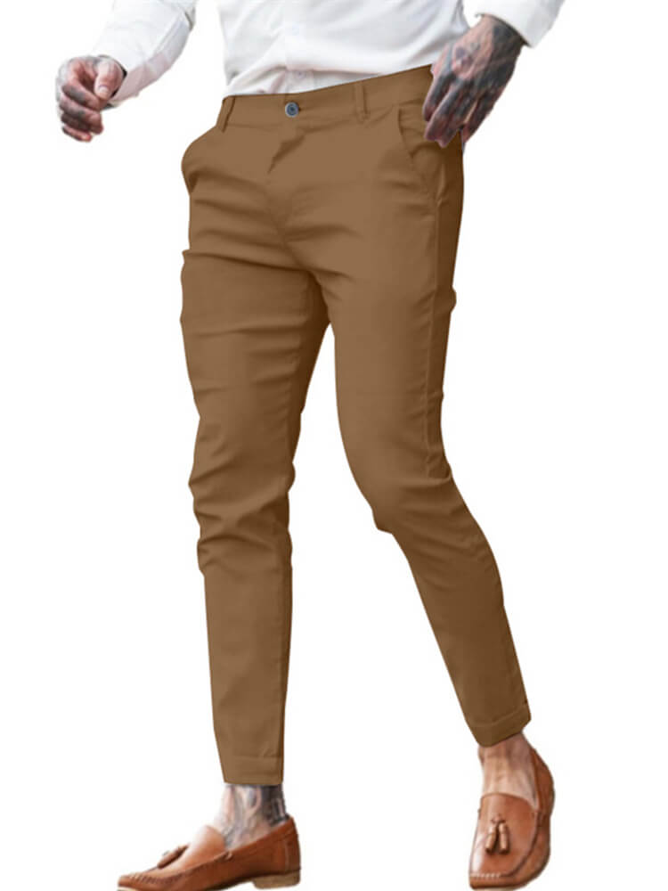 Men's Solid Color Slim Fit Street Fashion Pants