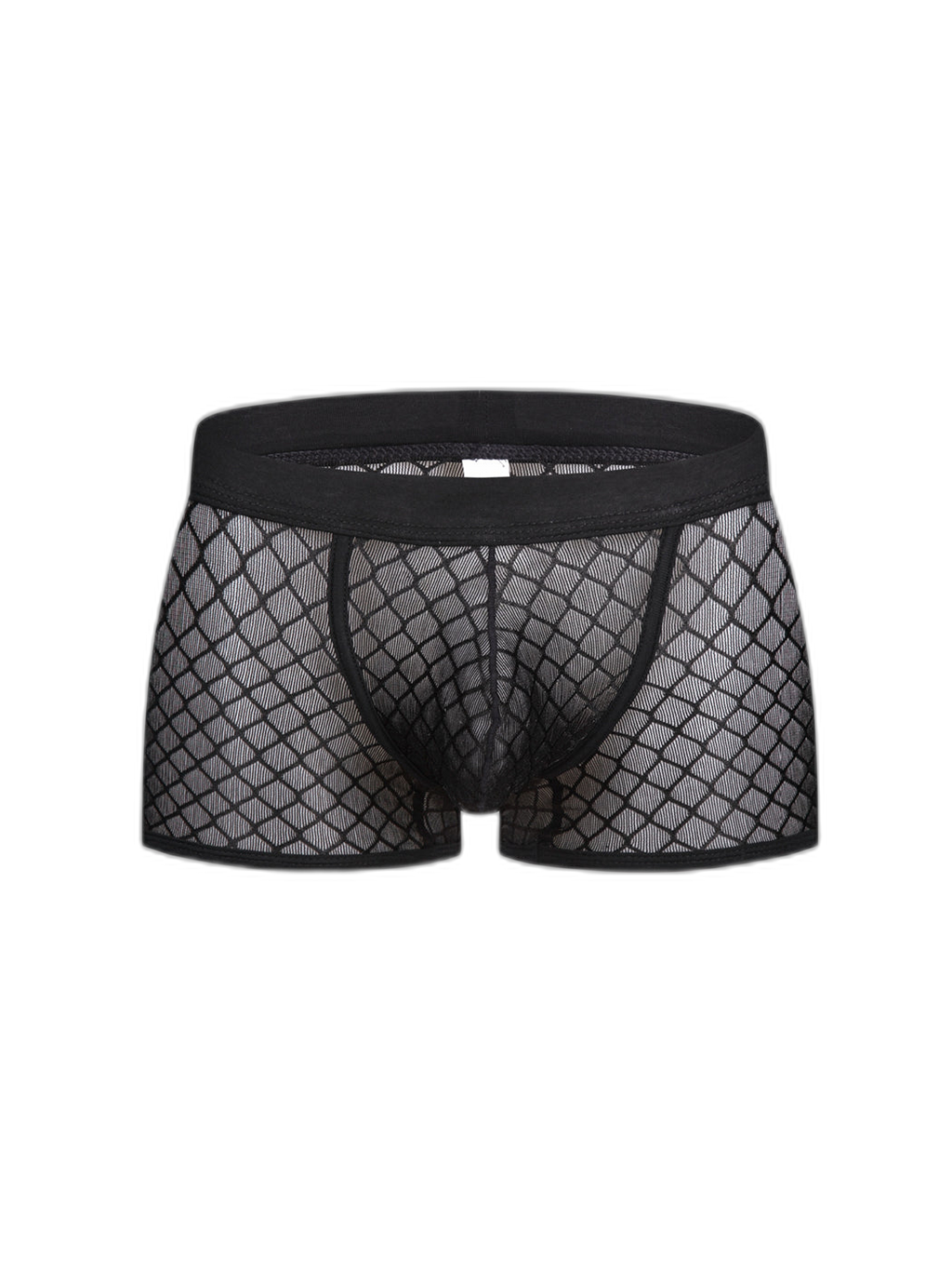 2 Pack Men's Sexy Transparent Mesh Trunks