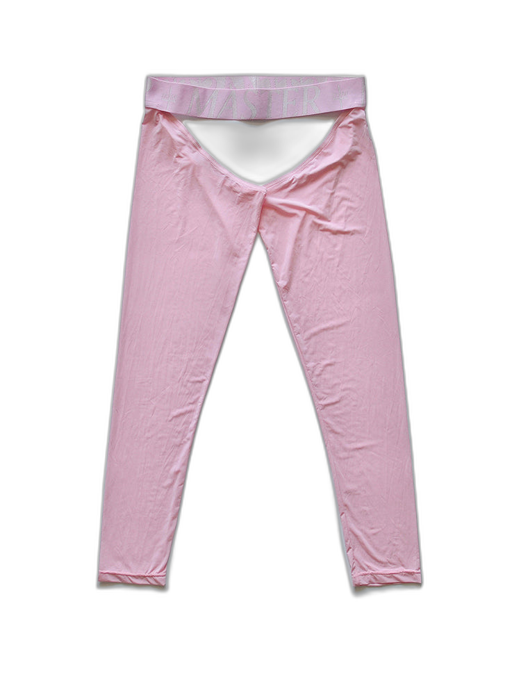 Men's Low-Waist Sexy Hollow Silk-Smooth Semi-Transparent Thermal Pants