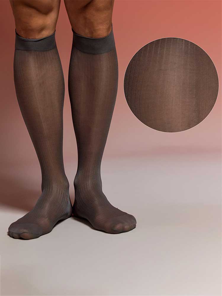 Men's Vertical Striped Business Suit Long Socks