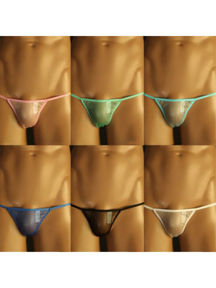 Men's Transparent Mesh Sexy String Thong