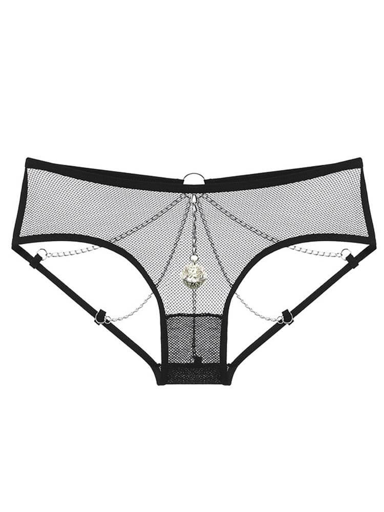 Men's Metal Chain Briefs With Bell