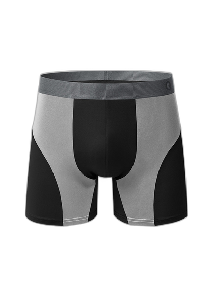 Breathable Sports Boxer Briefs with Open Fly