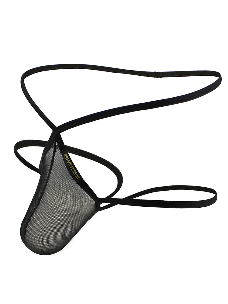 Transparent Brave Person Men's Thongs