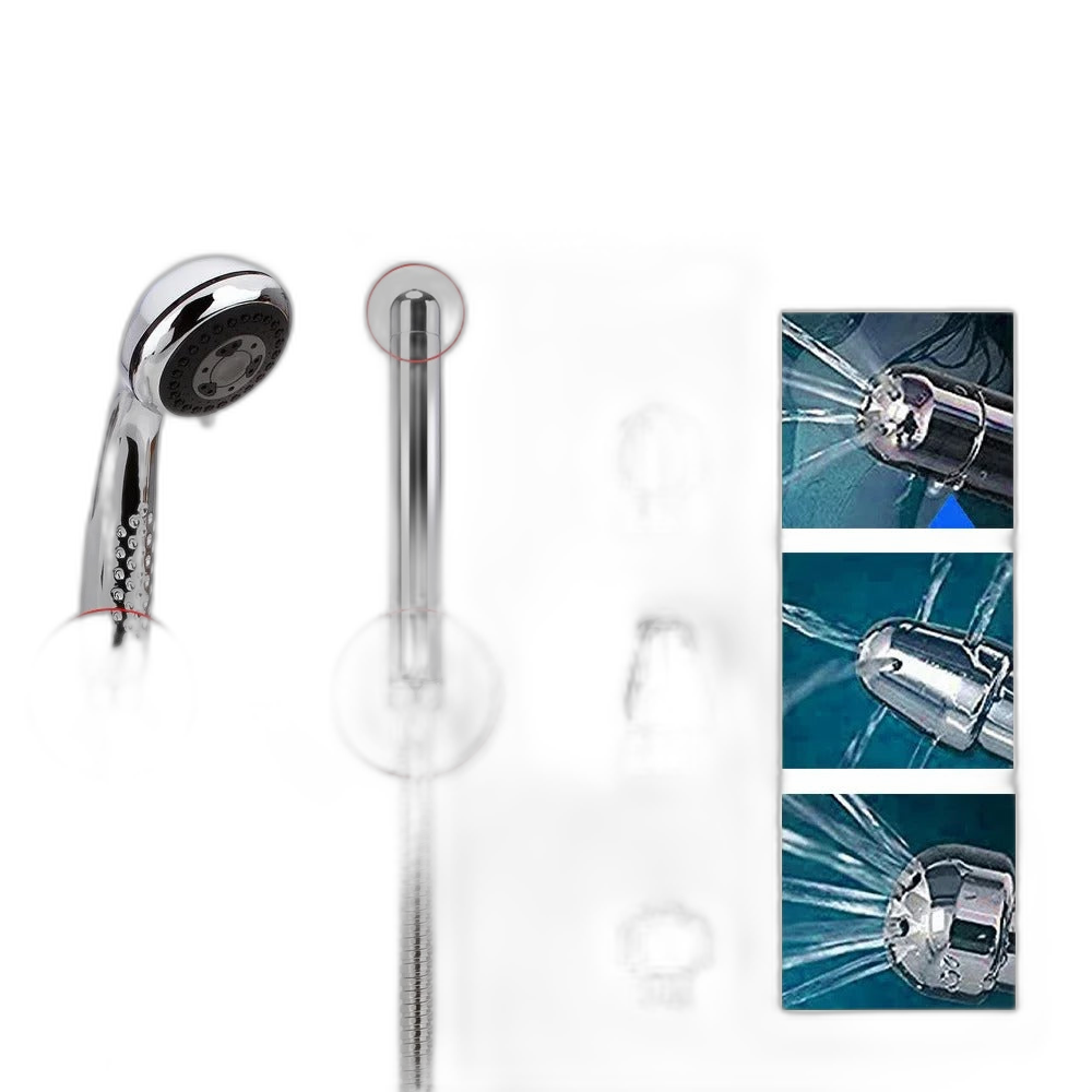 Aluminum Enema Douche Shower Nozzle Set (3 Heads)