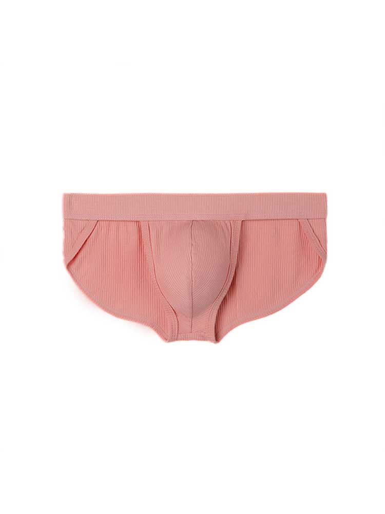 Men's Low-Rise Sexy High-Cut Ribbed Cotton Briefs
