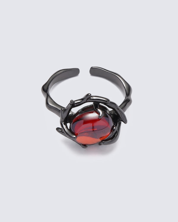 Vintage Red Zircon Couple Rings