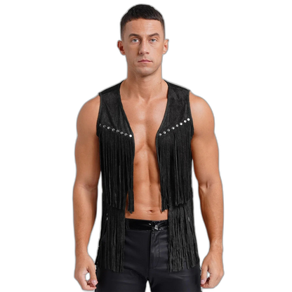 Suede Tassel Western Cowboy Vest