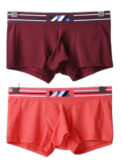 2 Pack Separated Pouch Comfy Mens Boxer Briefs