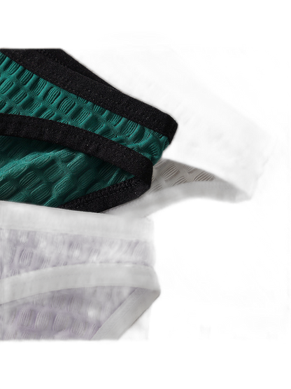 2 Pack Men's Solid-Color Checkered Briefs