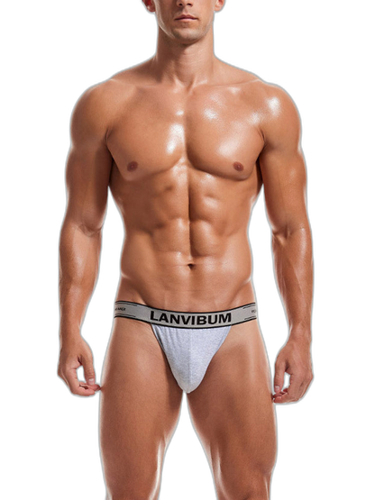 4 Pack Men's Mid-Rise Sexy Comfortable Cotton Jockstrap