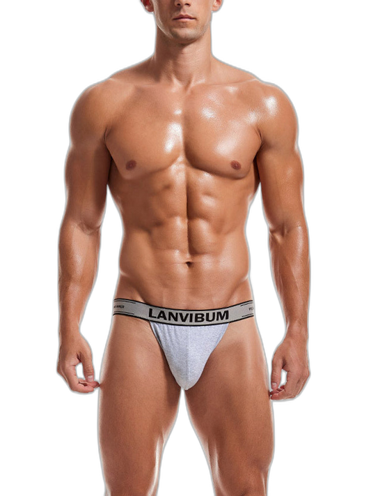4 Pack Men's Mid-Rise Sexy Comfortable Cotton Jockstrap