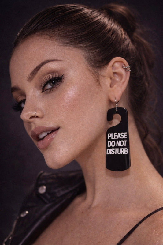 Please Do Not Disturb Stud Earrings